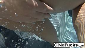 Horny Olivia Teases Underwater Pussy Play