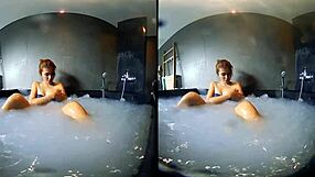 Watch her wet fingers tease in the whirlpool shower voyeur style