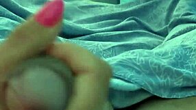 morning cumshot in outdoor tent during masturbation session