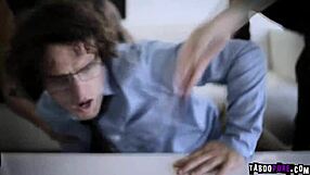 Pipper Peri is sucking the whole gang's big cocks deep throat