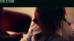 Vicky enjoys french blowjob with blonde secretary