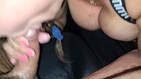 Blonde addict craves sucking big cock in car pov, feeling intense anal pleasure with monster dick