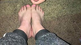 Nice POV Cumshot on Amateur Latina Whore's Sexy Feet