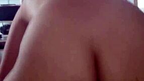 Brunette gets fucked hard to metal music by monster cock