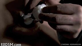 gagged playgirl receives lusty cock sucking in rough hardcore bound oral play. her naughty gagging drives wild orgasm.