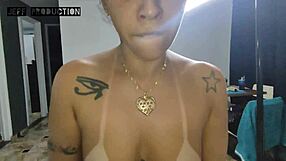 wife sitting comfortably and filming for husband to see