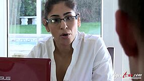 milf threesome in lingerie and uniform at work, deepthroat included?