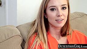 In detention, she gets caught boning her stepbrother on camera for the series.