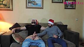 Straight friends heat up for Christmas with Magic Javi and Zeus Ray