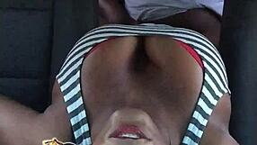 ebony milf enjoys passionate car encounter