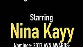 Kayla, the nympho, rides and pounds a big black cock in interracial fun.