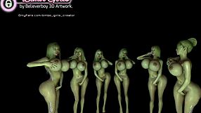 Bimbo with big boobs and ass in scene 0000