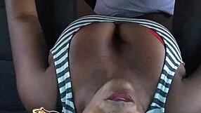 ebony milf enjoys passionate car encounter