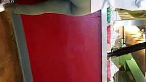 Hidden candid moment in leggings.