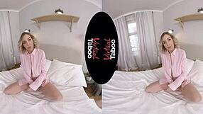 Virtual Taboo - Blonde Begs You to Wank Hard for Her Intense Orgasm Show