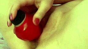 Blonde Teen Masturbates Pussy Sucking Dildo