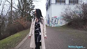 Public Agent Babe Tries Dildo Deepthroat Then Fucks Huge Cock!