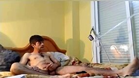amateur strips and masturbates