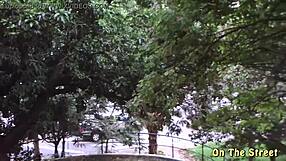 Yara Rocha's Big Ass Thrills in Public Masturbation on City Street