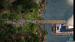 Treasure of Nadia features intense orgy with anal sex and tit play at the pool.