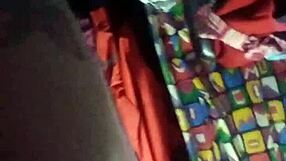 Natural Hormone Ladyboy's Erotic Display In Pink Shirt