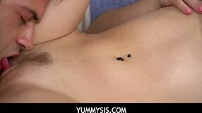 Yummysis - Petite Blonde Teen 18+ Stepsister Dakota Burns Nailed by Stepbrother's Big Cock POV.
