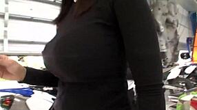 Lustful blonde stretches ass with dildo for big cock