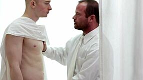 Gay Eldar Kneels for Handjob and Deepthroat