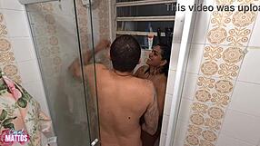 Amateur Latina Toys with Pussy in Bath, Gets Bent Over for Doggystyle Fuck and Orgasm