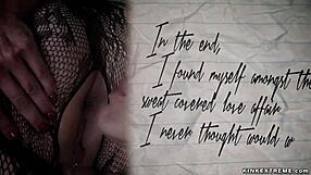 Rothaarige befiehlt BFF zu rimmen in enger Bondage