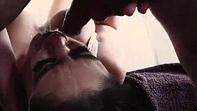 Extreme throat fucking for Latina with intense blowjobs