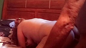 is that redhead wife bent over for doggystyle?