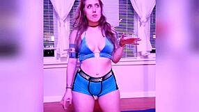 Electra introduces herself with a vibrator on big tits and ass.