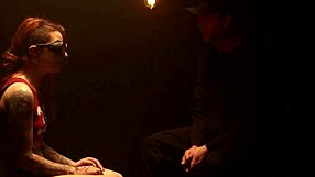 tattooed redhead endures hard whipping and fucking