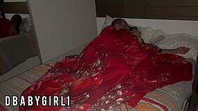 Sneaky Fucking Under The Blanket With Skinny Crossdresser – Who Saw Us?