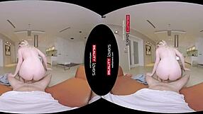 British Blonde Bent Over for Intense Doggystyle Cock Riding in Stockings