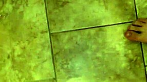 someone wetting underwear and pouring blue soap on the spot