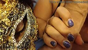 Kimberly Lewis gives amazing footjob and blowjob in threesome