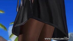 Sexy Ecchi Sarah In Black Dress From Dead Or Alive 5 Ultimate