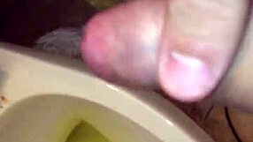 someone wetting underwear and pouring blue soap on the spot