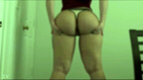 this chubby girl is teasing her fat ass in jeans