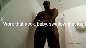 Solo session with big black cock leads to intense cum release