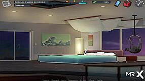 Summertime saga babe masturbates to creampie in hentai anime scene