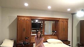 Christy Love endures brutal anal and blowjob in casting interview on the sofa.