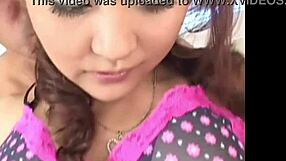 Japanese Couple Engages in Intense Titty Fuck and Blowjob