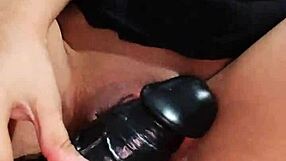 playing with my favorite toy at my parents' house, young latina lesbian fun