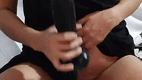 playing with my favorite toy at my parents' house, young latina lesbian fun