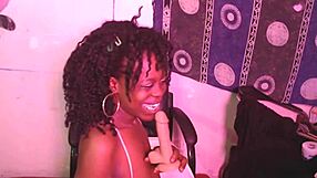 Emily Standing in Purple Stockings During a Modeling Session