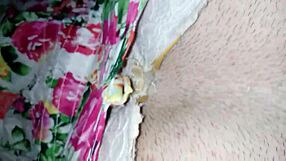 Sissy slut playing with dildo and chastity belt