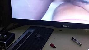 masturbating while watching pink get fucked hard at home